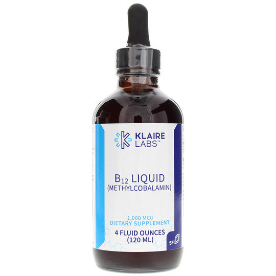 Klaire Labs B12 Liquid Methylcobalamin 1000 Mcg 4 Oz