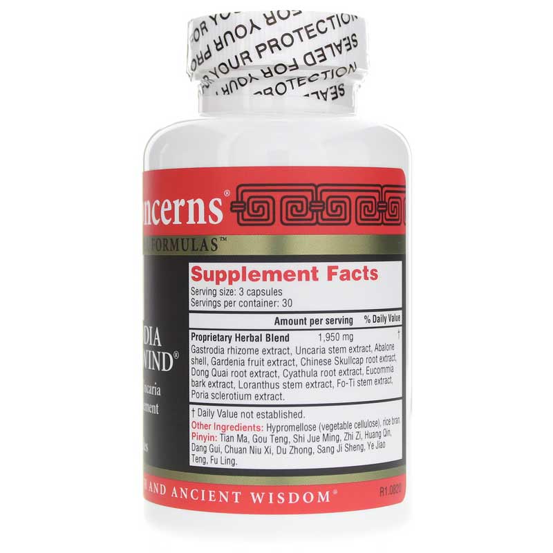 Health Concerns Gastrodia Relieve Wind Gastrodia & Uncaria 90 Capsules