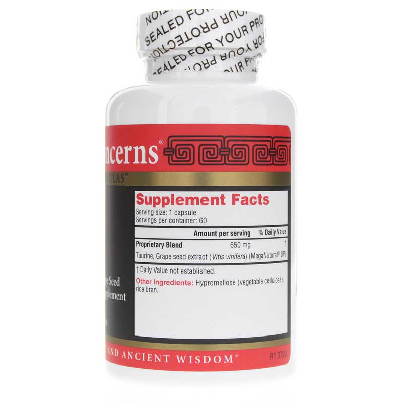 Health Concerns IBP Taurine & Grape Seed Extract 60 Capsules