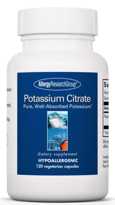Allergy Research Group Potassium Citrate 120 Capsules