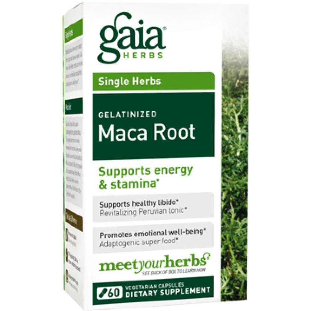 Gaia Herbs Maca 500 mg 60 Veg Capsules - VitaHeals.com