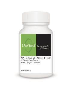 Davinci Labs - Natural Vitamin E-400 60 - VitaHeals.com