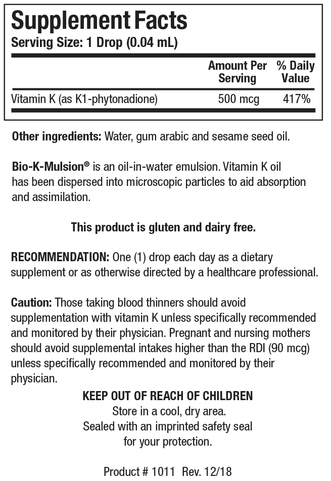 Biotics Research Bio-K-Mulsion 1 Oz