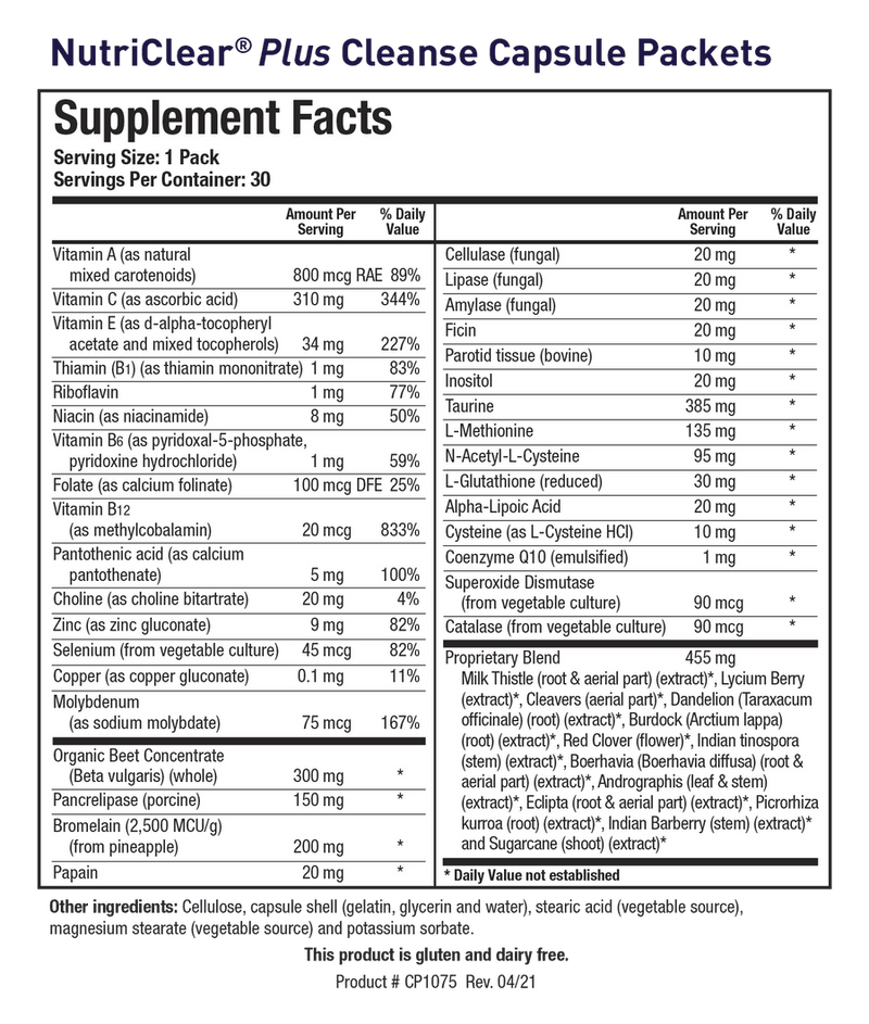 Biotics Research NutriClear Plus 15 Day Metabolic Cleanse Program 30 Packets 2 Pack - VitaHeals.com