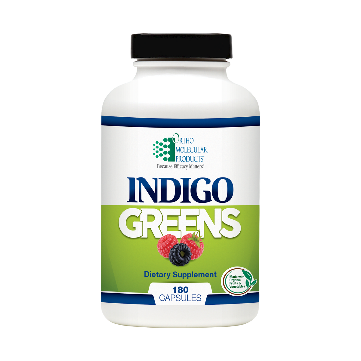 Ortho Molecular Indigo Greens 180 Caps - VitaHeals.com