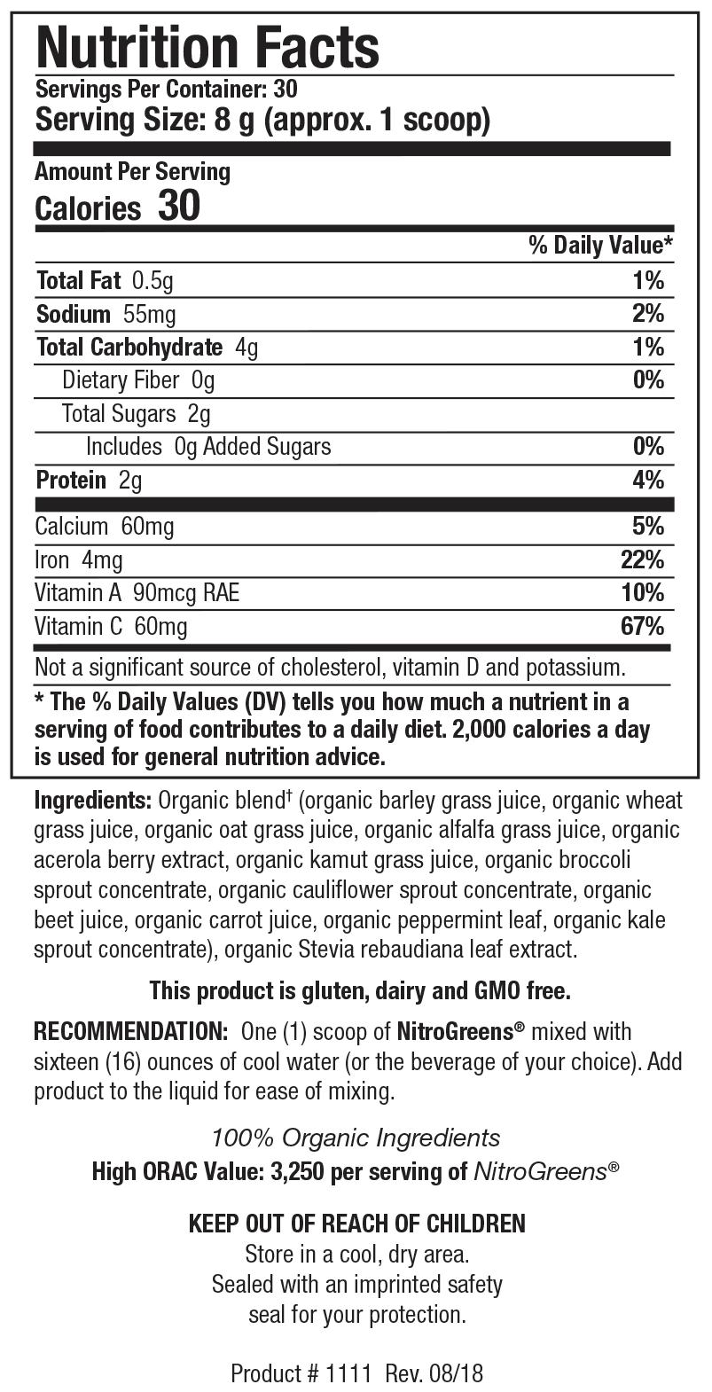 Biotics Research Nitrogreens 8.5 Oz By - VitaHeals.com