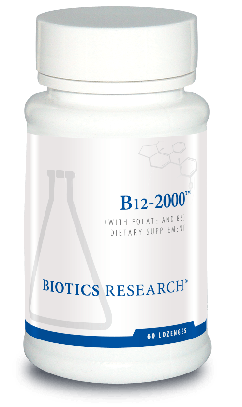Biotics Research B12-2000 With Folate 60 Lozenges - VitaHeals.com