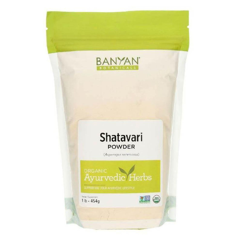 Banyan Botanicals Shatavari Root Powder, Organic 1 Lb 2 Pack - VitaHeals.com