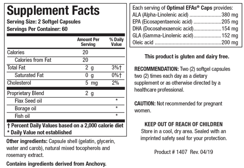 Biotics Research Optimal EFAs Caps 120 Capsules - VitaHeals.com