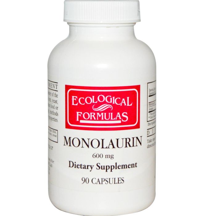 Ecological Formulas Monolaurin 600mg 90 Capsules