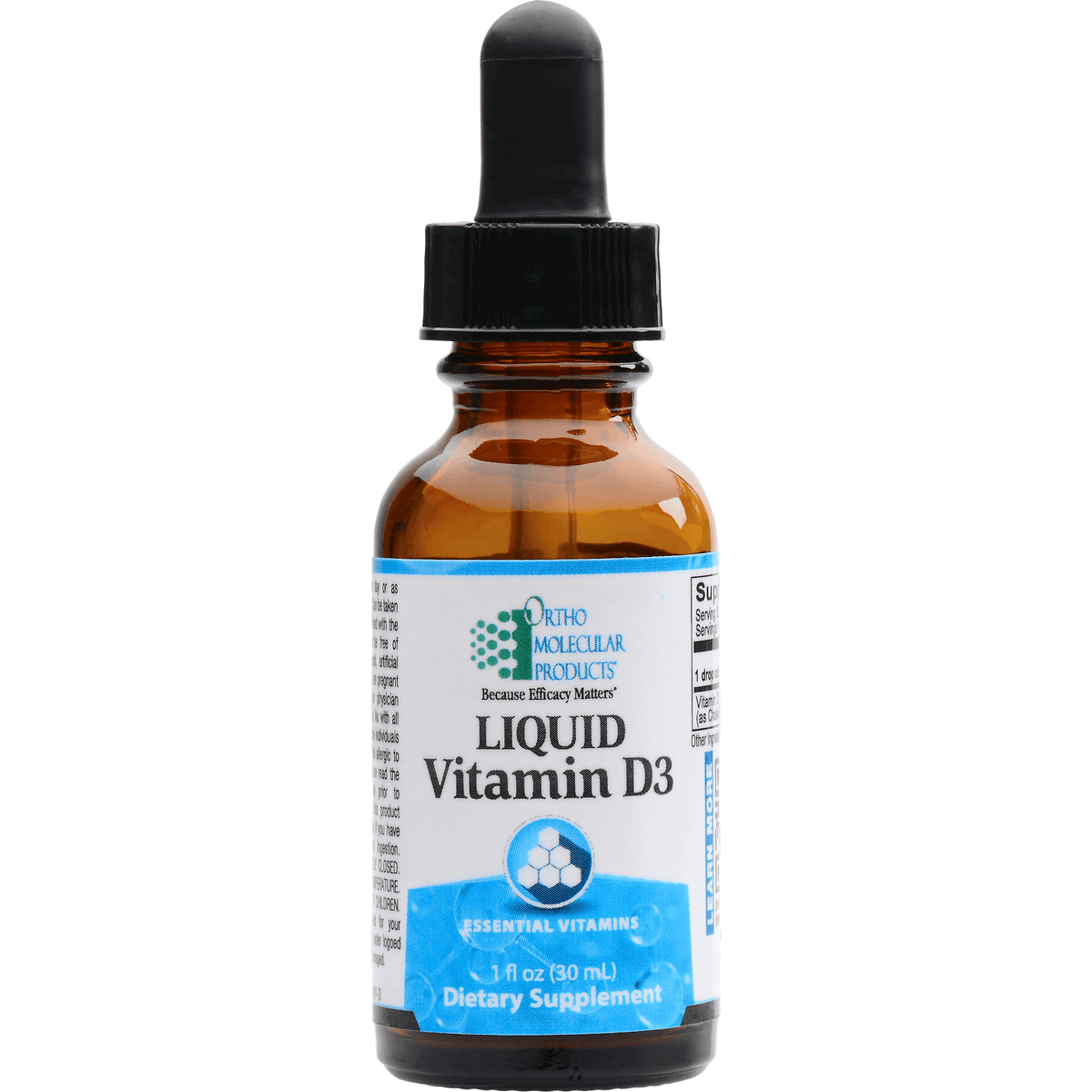 Ortho Molecular Vitamin D3 Liquid 1 Oz 2 Pack - VitaHeals.com