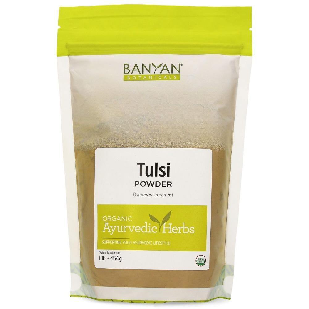 Banyan Botanicals Tulsi Leaf Powder, Organic 1 Lb 2 Pack - VitaHeals.com