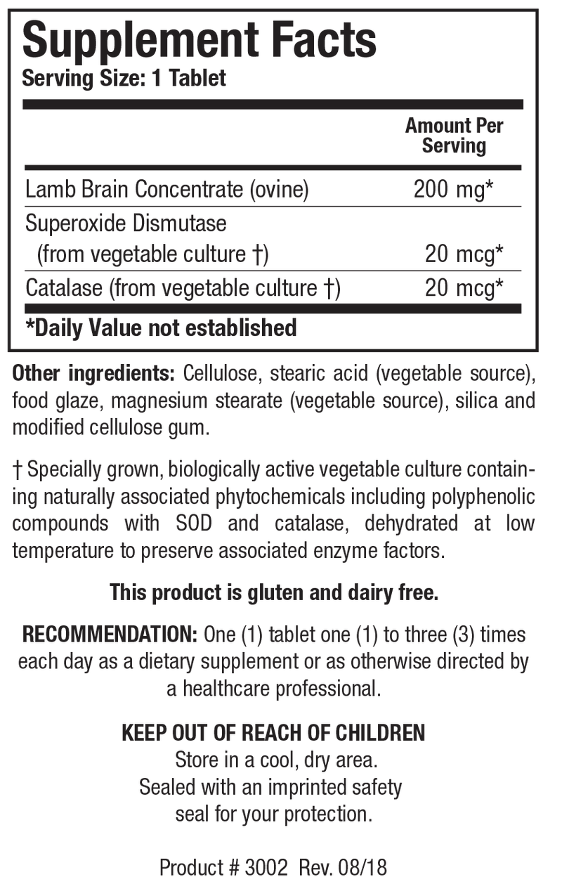 Biotics Research Cytozyme-B (Brain) 60 Tablets - VitaHeals.com