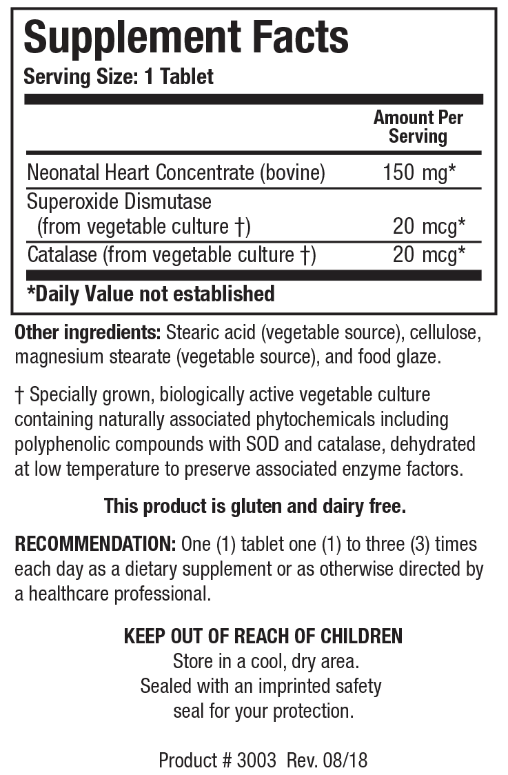 Biotics Research Cytozyme-H (Heart) 60 Tablets - VitaHeals.com