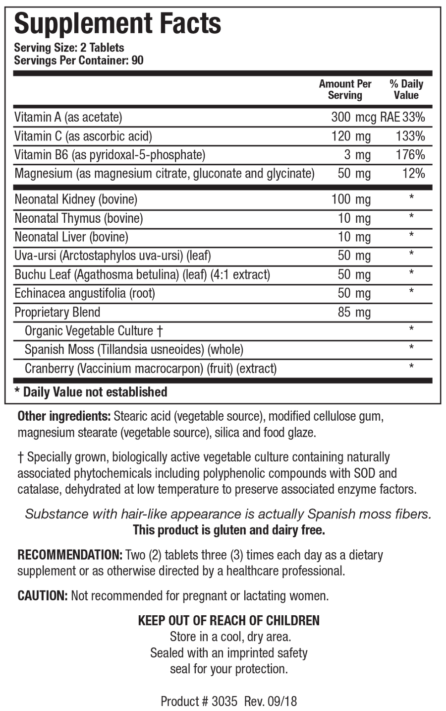 Biotics Research Renal Plus 180 Tablets - VitaHeals.com