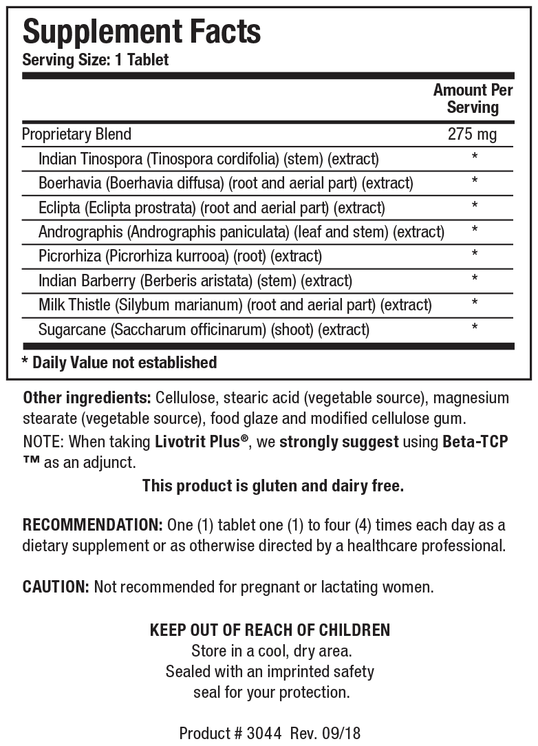 Biotics Research Livotrit Plus 180 Tablets 2 Pack - VitaHeals.com