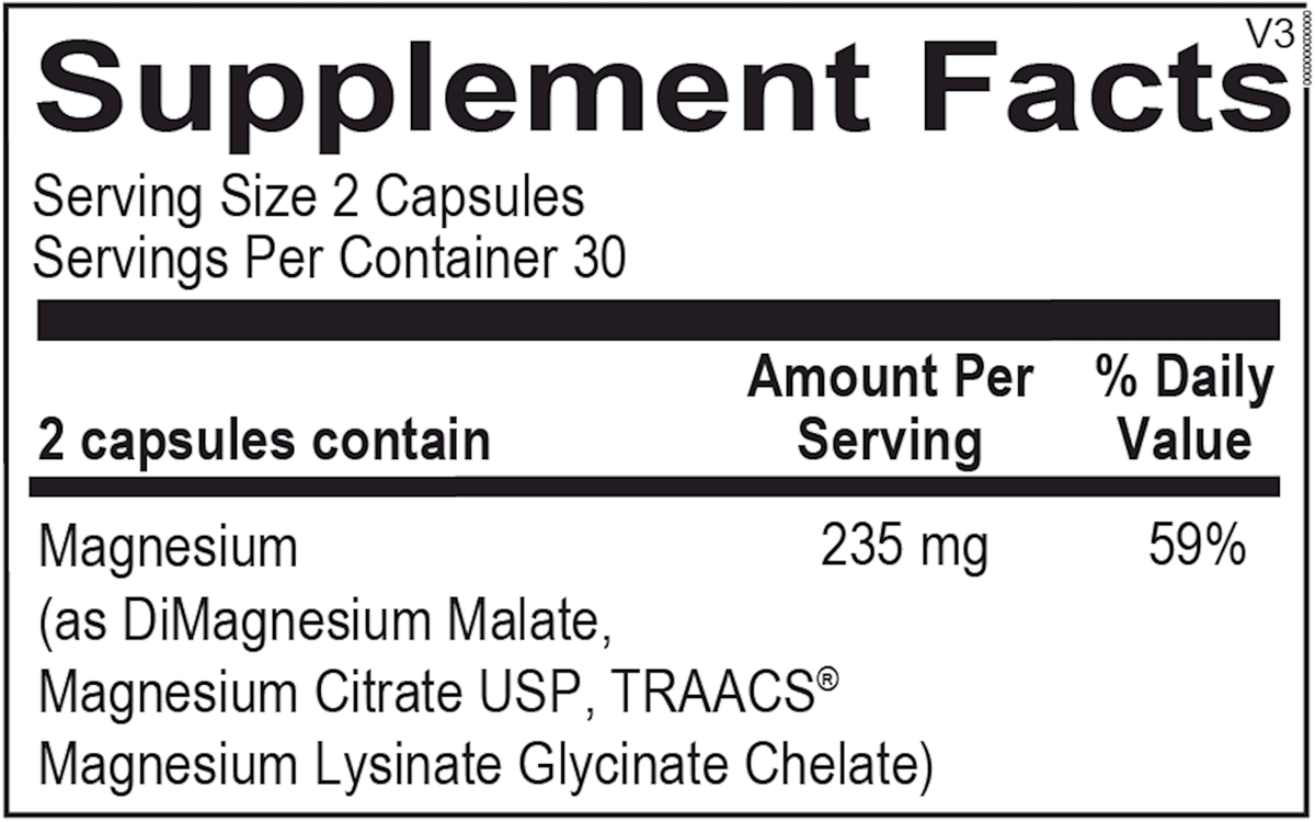 Ortho Molecular Reacted Magnesium & Potassium 60 Caps - VitaHeals.com