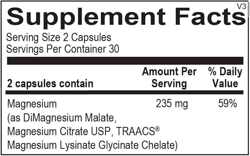 Ortho Molecular Reacted Magnesium & Potassium 60 Caps - VitaHeals.com