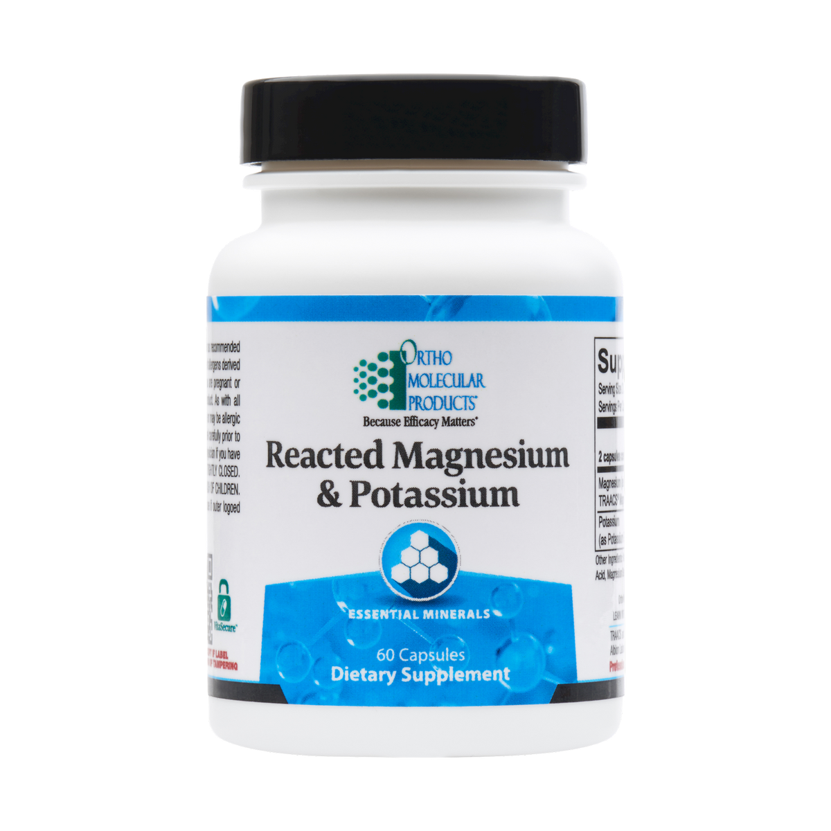 Ortho Molecular Reacted Magnesium & Potassium 60 Caps - VitaHeals.com