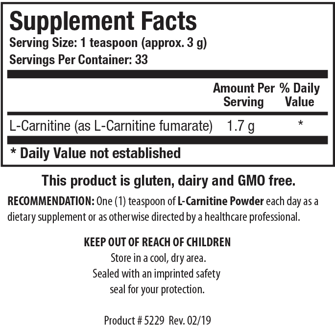 Biotics Research L-Carnitine Powder 4 oz 2 Pack - VitaHeals.com