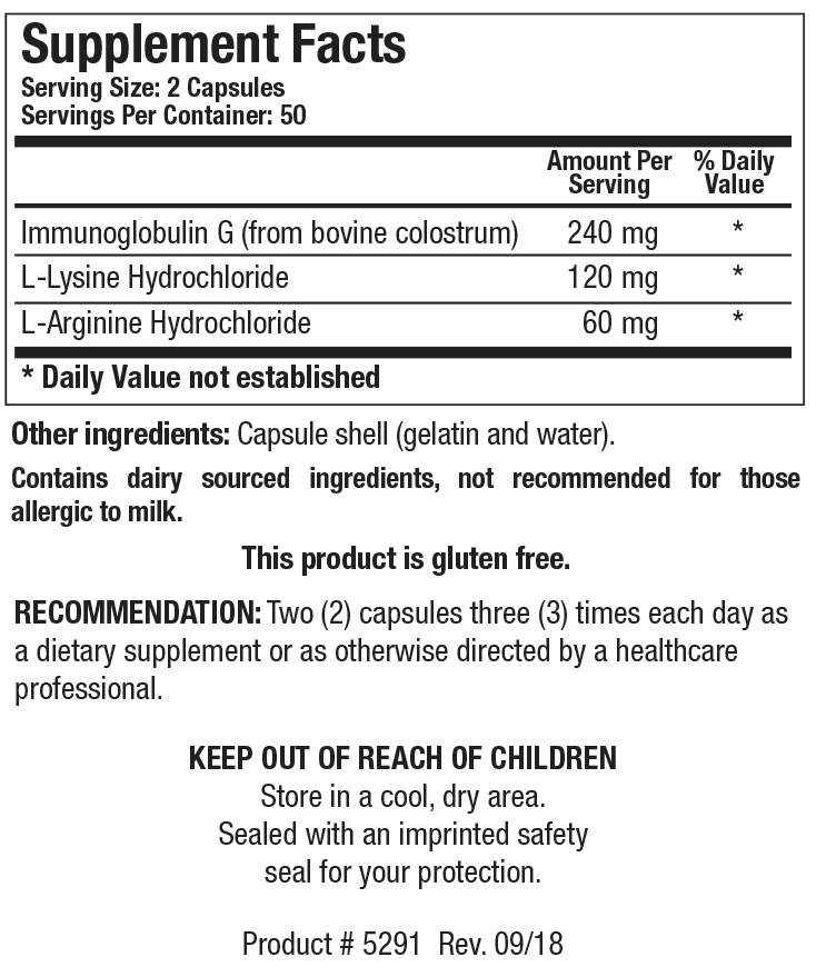 Biotics Research Immuno-gG 100 Caps - VitaHeals.com