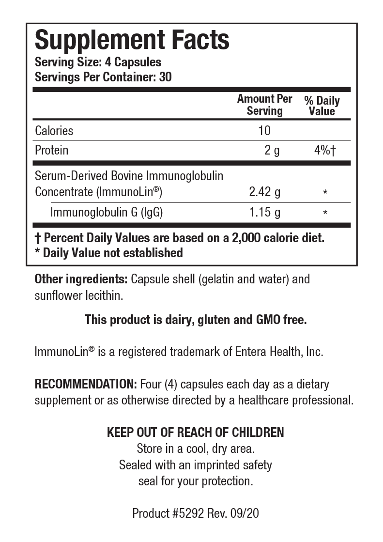 Biotics Research Immuno-gG SBI 120 Caps - VitaHeals.com