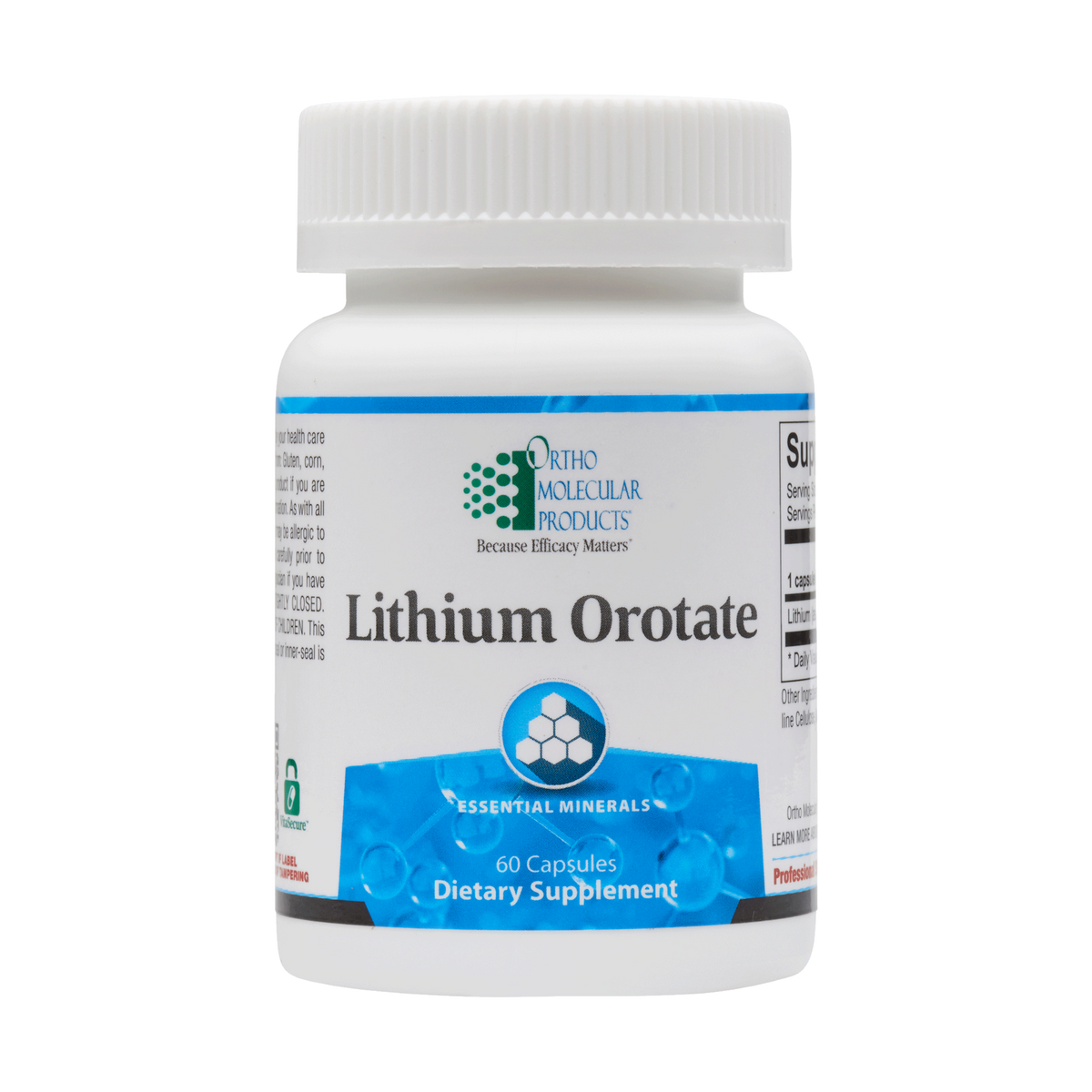 Ortho Molecular Lithium Orotate 10Mg 60 Caps - VitaHeals.com