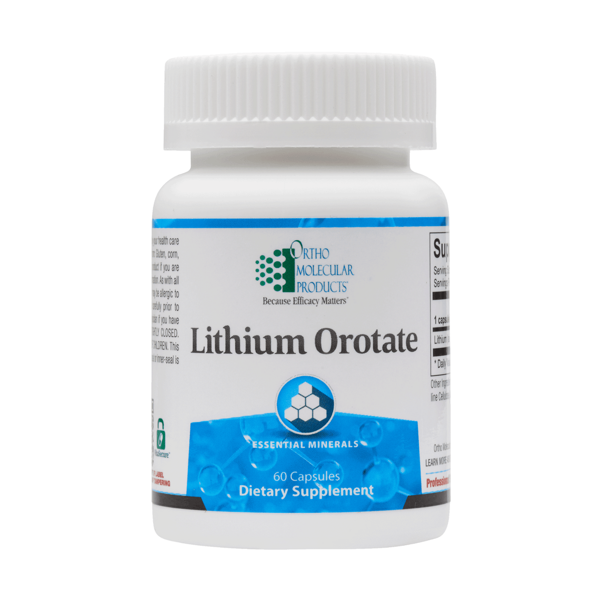 Ortho Molecular Lithium Orotate 10Mg 60 Caps 2 Pack - VitaHeals.com