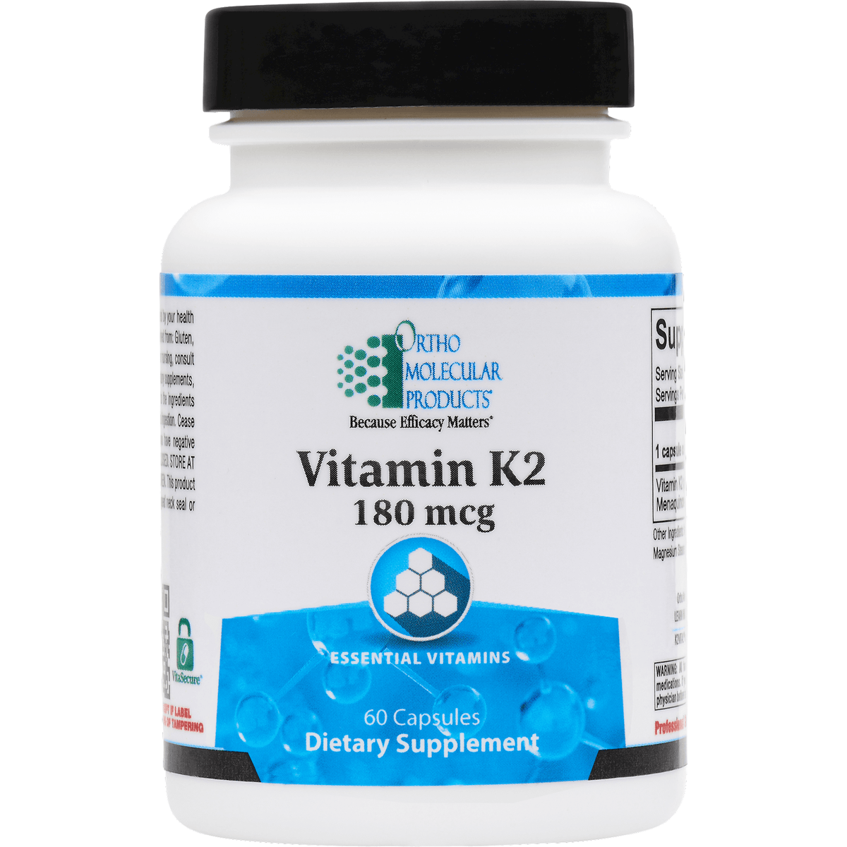 Ortho Molecular Vitamin K2 180 Mcg 60 Vcaps 2 Pack - VitaHeals.com