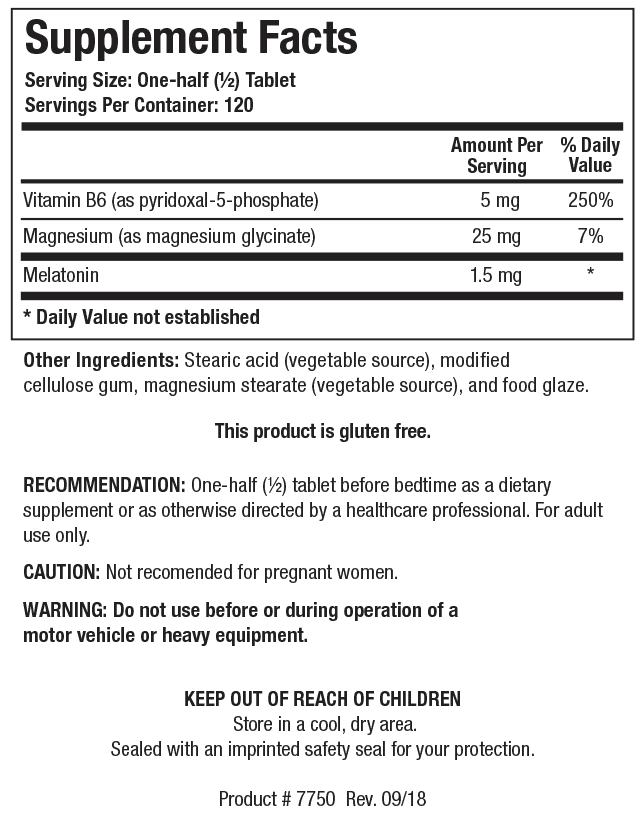 Biotics Research Melatonin-B6/Mg 60 Tablets - VitaHeals.com