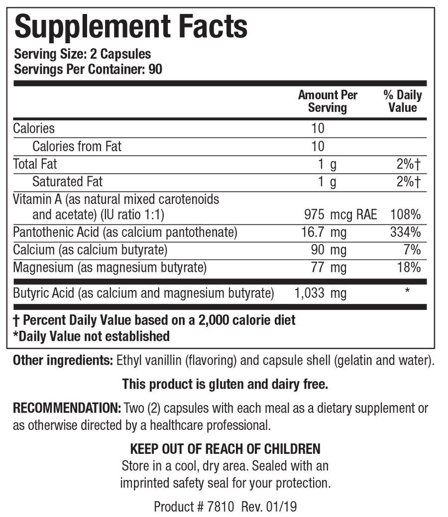 Biotics Research Butyric Cal-Mag 180 Capsules - VitaHeals.com