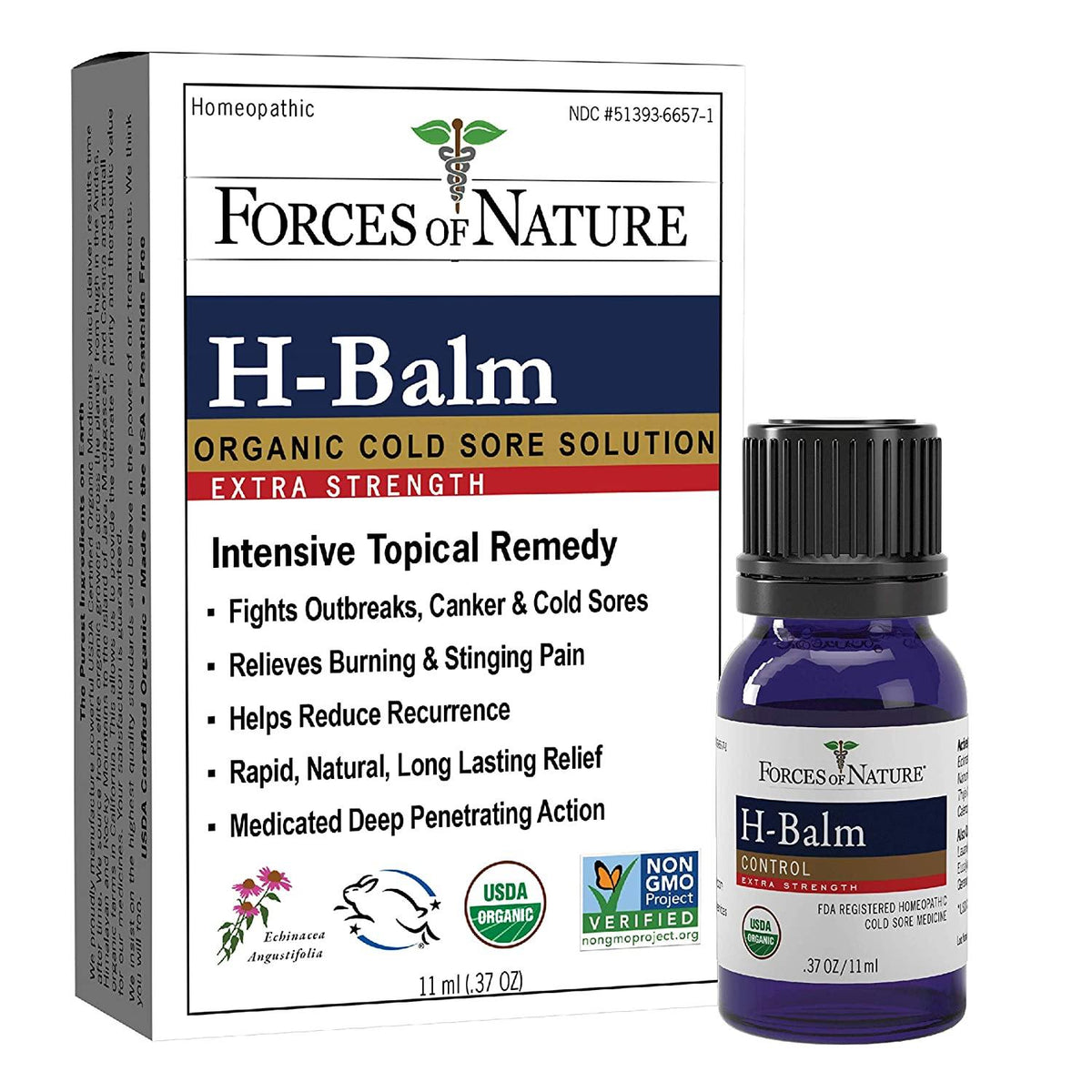 Vitaheals H-Balm Es Organic .37 Oz Forces Of Naturedeals 2 Pack - VitaHeals.com