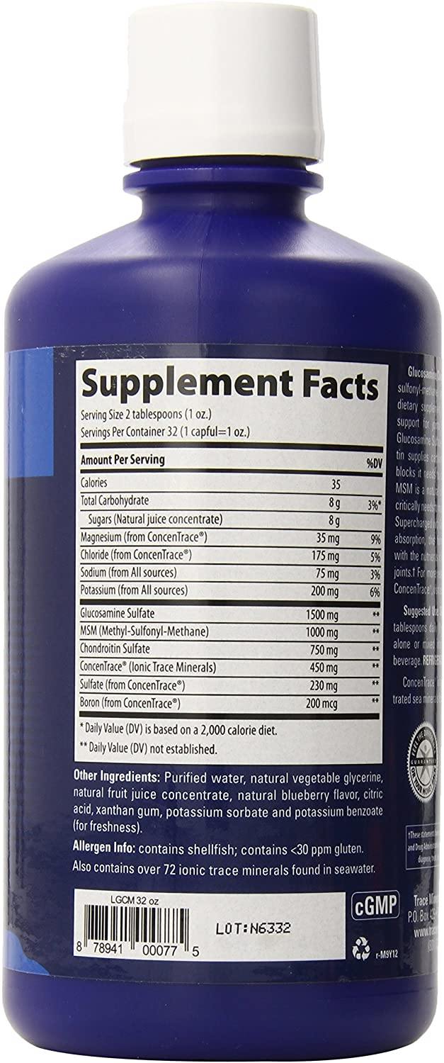 Trace Minerals Research Liquid Glucosamine/Chondroitin/Msm 32 Ounces - VitaHeals.com