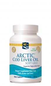 Nordic Naturals Arctic Cod Liver Oil Lemon 180 Softgels