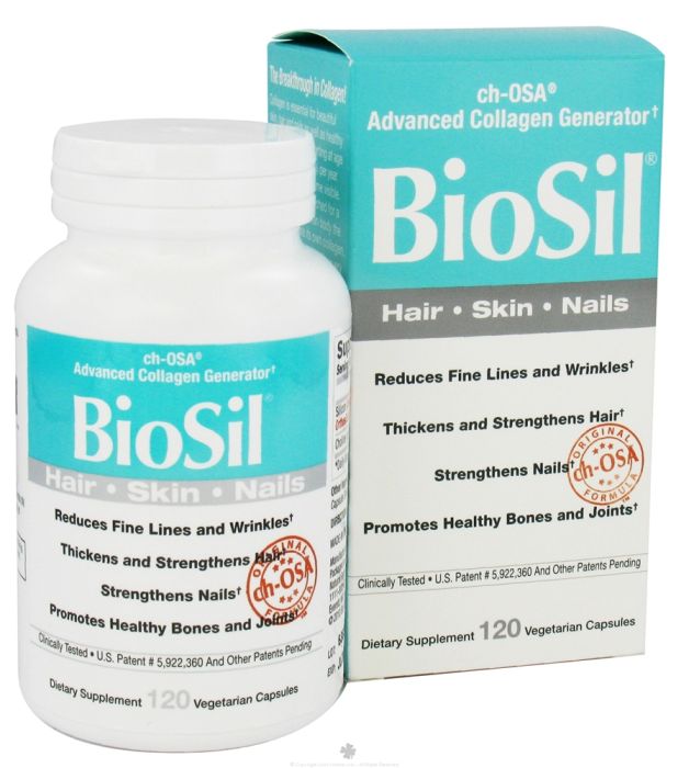 Natural Factors BioSil Hair Skin Nails Vegetarian 120 Capsules