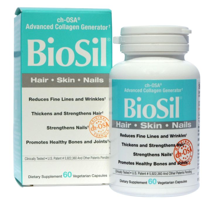 BioSil Natural Factors BioSil Hair Skin Nails Vegetarian 60 Capsules
