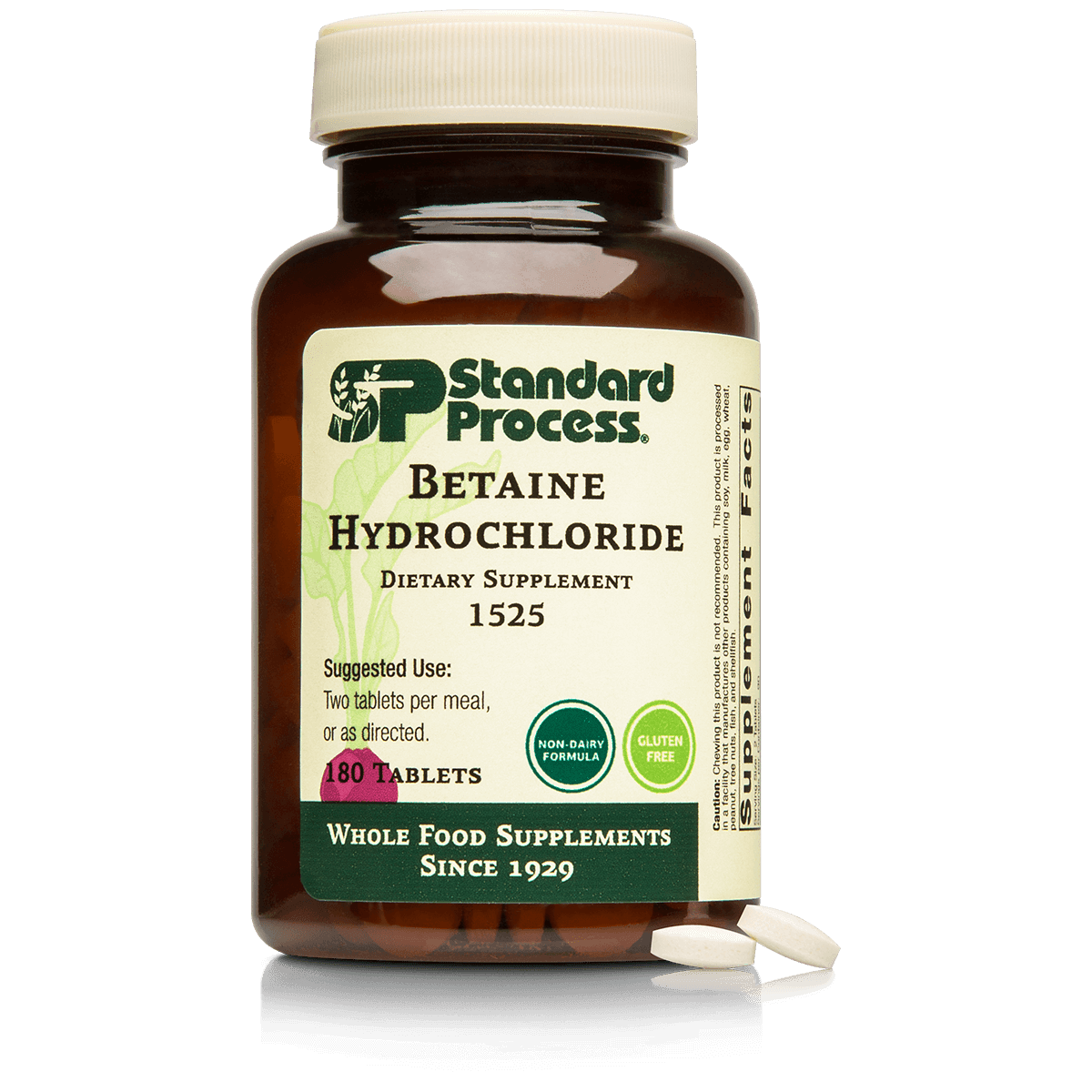 Standard Process Betaine Hydrochloride 180 Tablets 2 Pack - VitaHeals.com