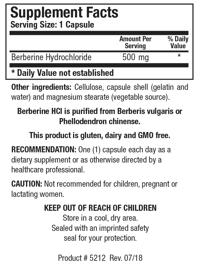 Biotics Research Berberine HCI 90 Capsules