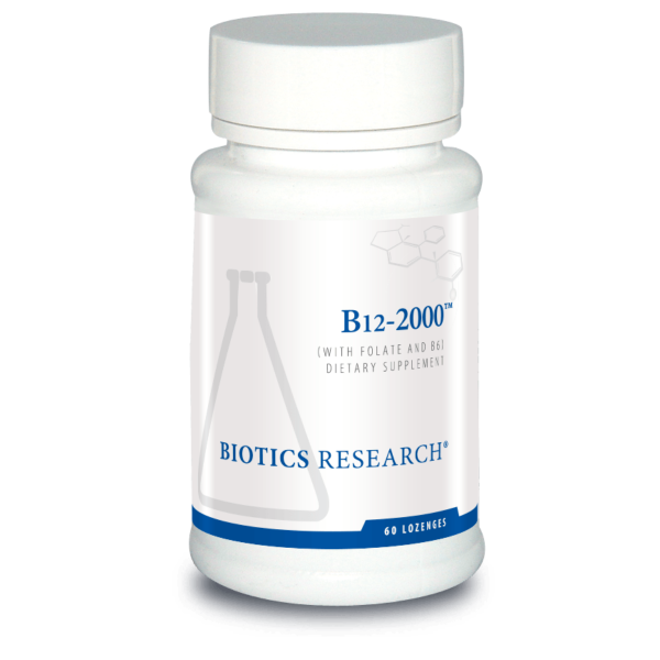 Biotics Research B12-2000 With Folate 60 Lozenges 2 Pack