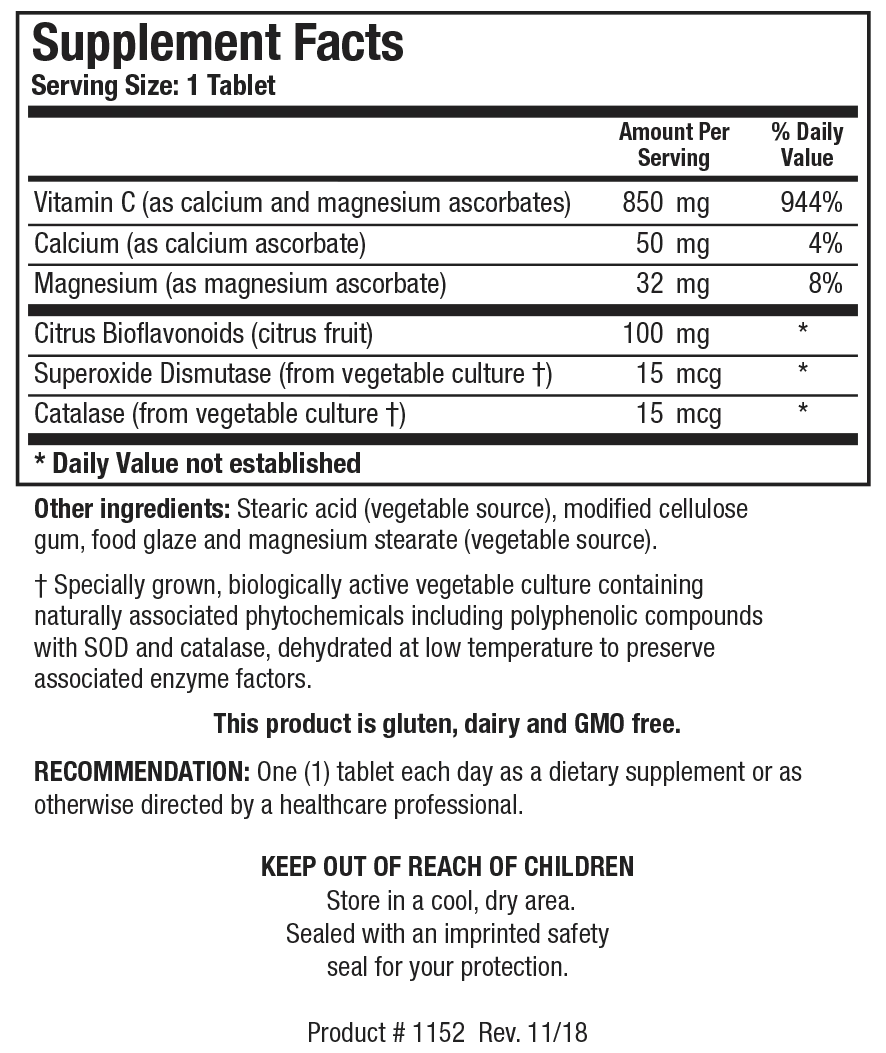 Biotics Research Bio-C Plus 1000 100 Tablets