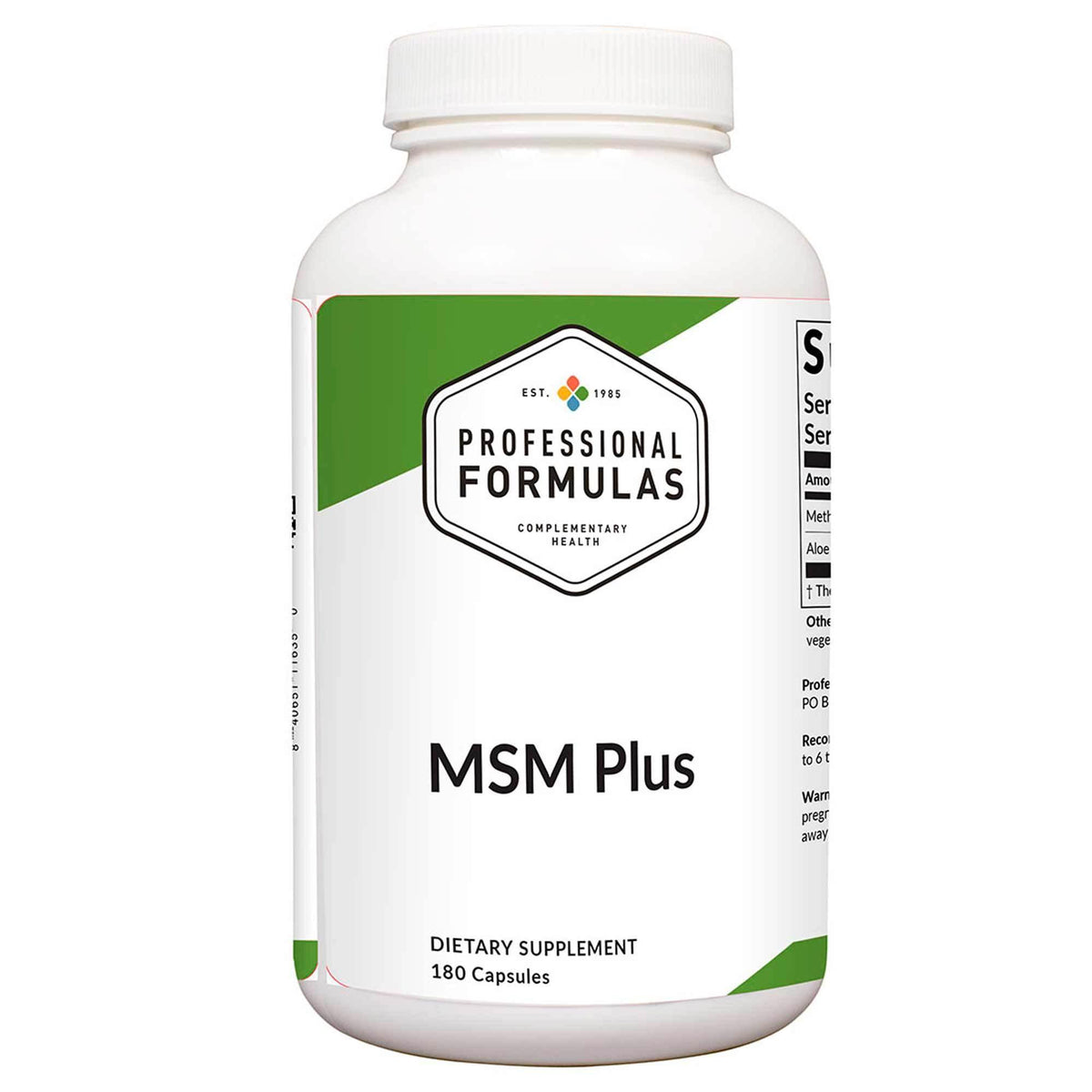 Professional Formulas Msm Plus W/Aloe Vera 90 Capsules 2 Pack - VitaHeals.com