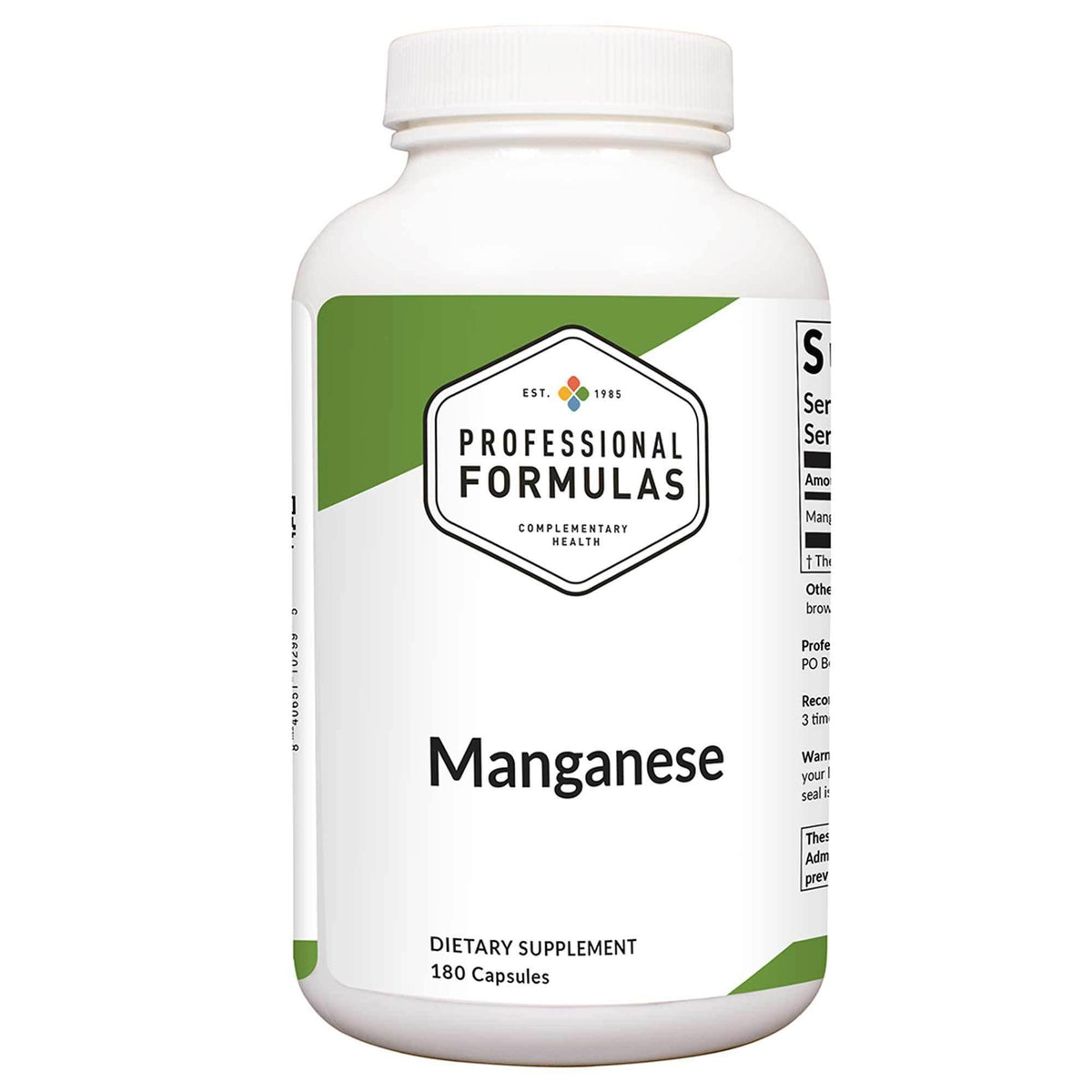 Professional Formulas Manganese Caps 180 Capsules 2 Pack - VitaHeals.com