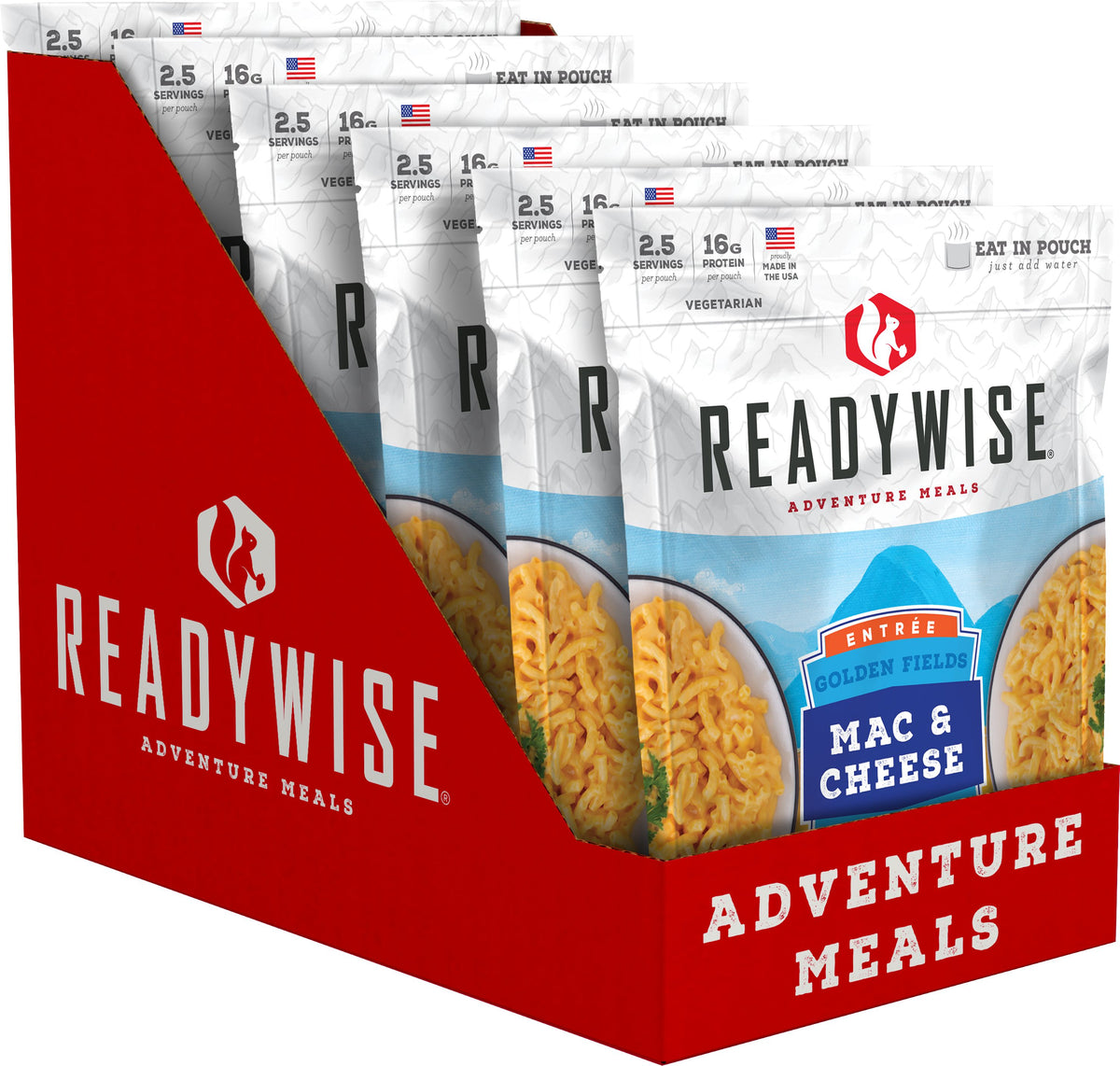 READYWISE Golden Fields Mac & Cheese Case of 6 Emergency Food Supply