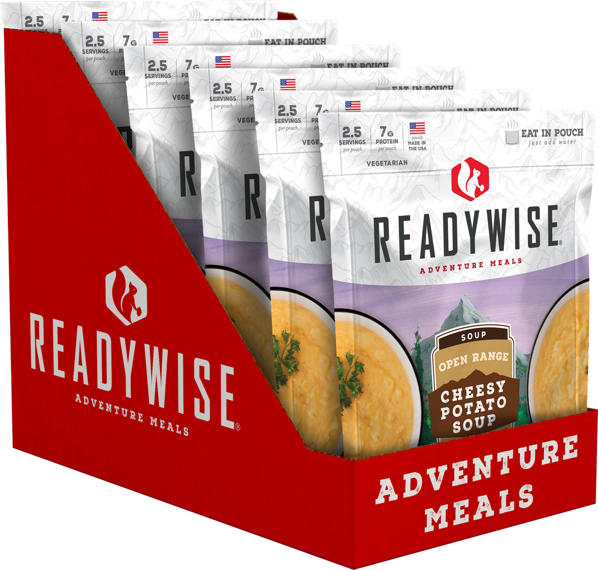 READYWISE Open Range Cheesy Potato Soup Case of 6 Emergency Food Supply