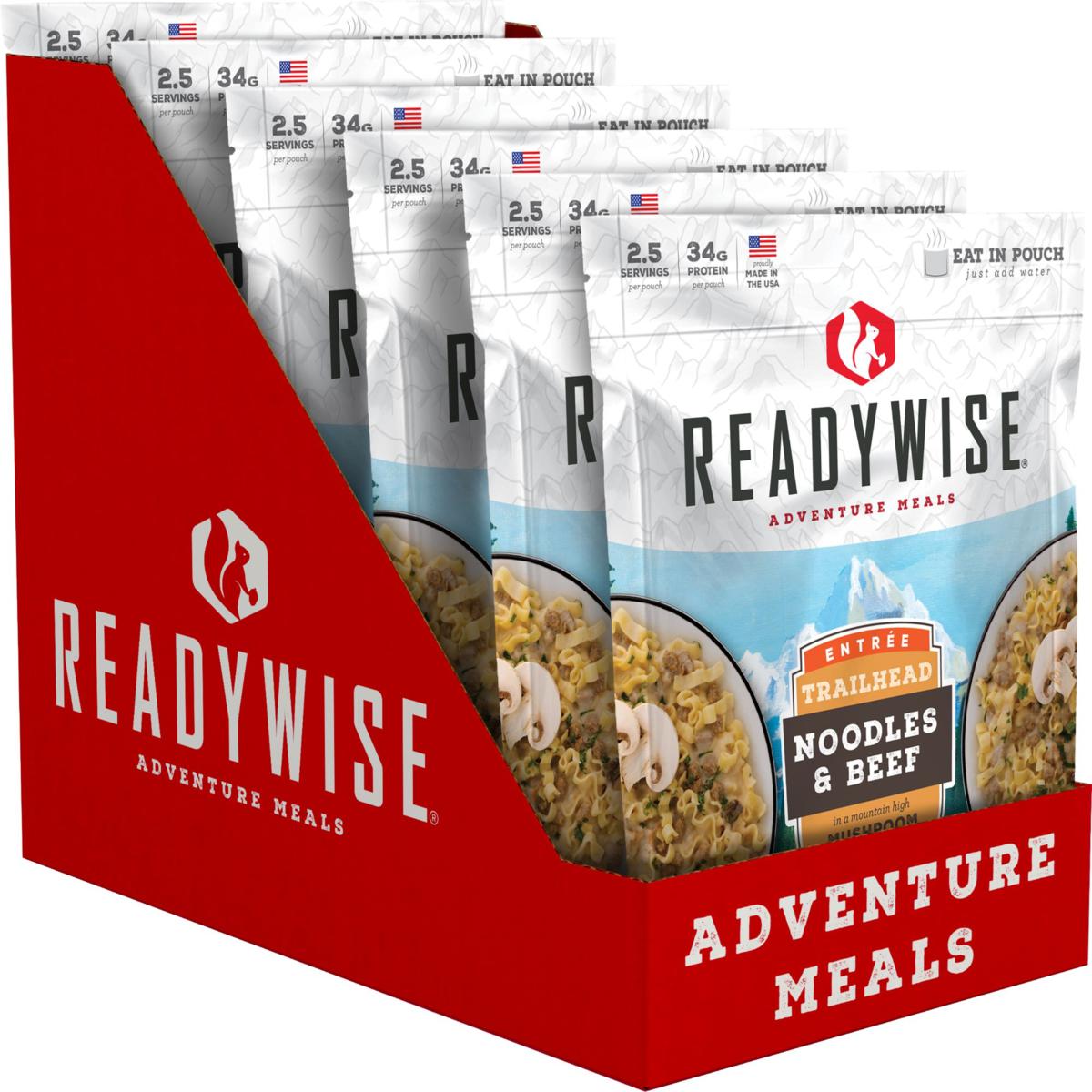 READYWISE Trailhead Noodles & Beef Case of 6 Emergency Food Supply