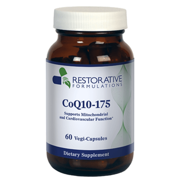 Restorative Formulations CoQ10-175Supports Mitochondrial Function to Optimize Energy Production 60 Vegi-Capsules