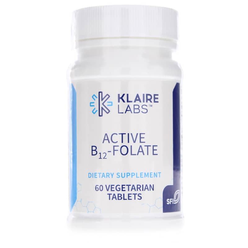 Klaire Labs Active B12 Folate 60 Veg Tablets