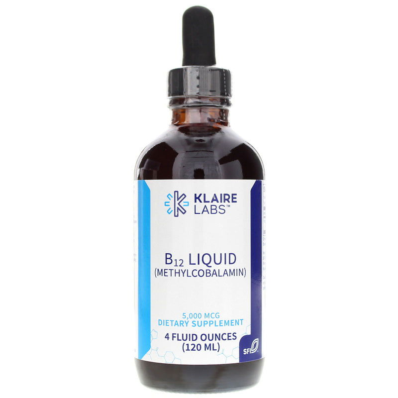 Klaire Labs B12 Liquid Methylcobalamin 5000 Mcg 4 Oz