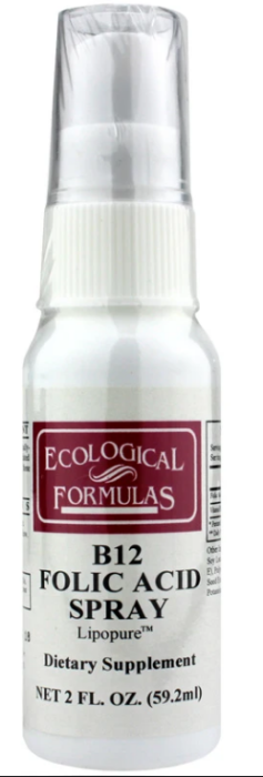 Ecological Formulas B12 Folic Acid Spray 2 fl oz