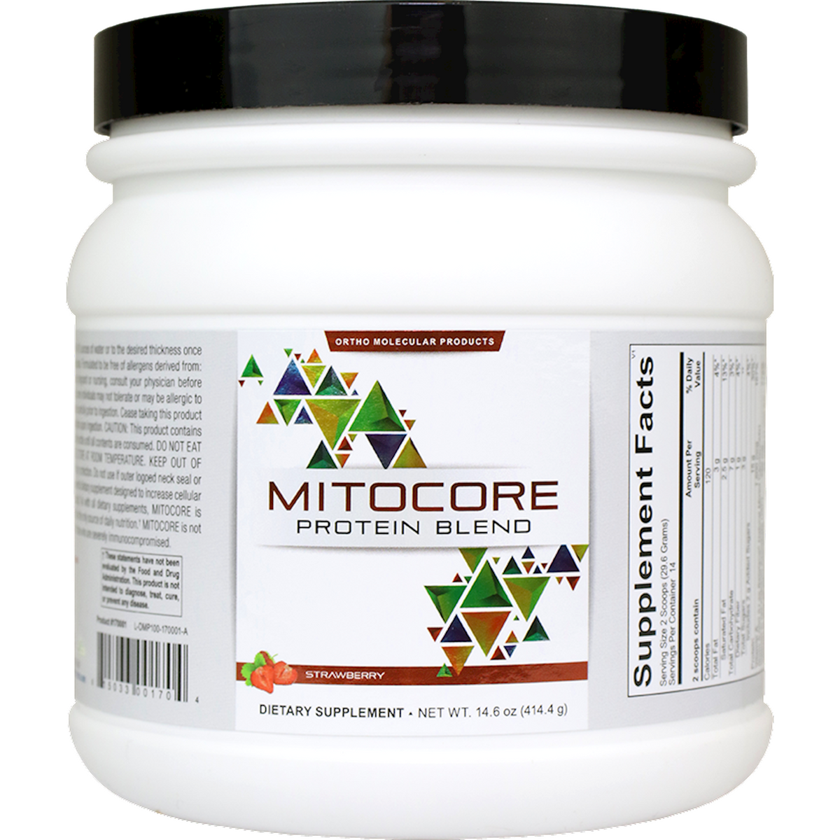 Ortho Molecular Mitocore Powder Strawberry 14 Serv - VitaHeals.com